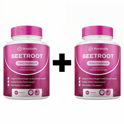 Rosabella Organic Beet Root Capsules 60 Capsules 2 Bottles